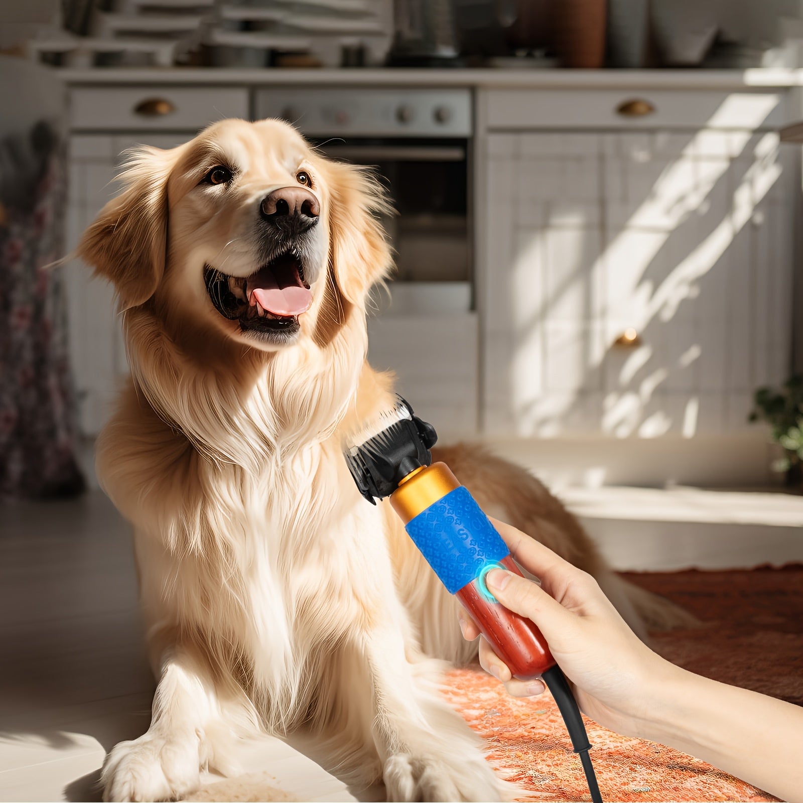 Electric Clippers, 200W Animal Shave Grooming Shears, with Plug & 2 Blades, 10ft Sheep Shears Hand Piece Cutter, for Dogs Cat Goat Alpaca Llamas Angora Rabbits Livestock, Farm Pet Supplies