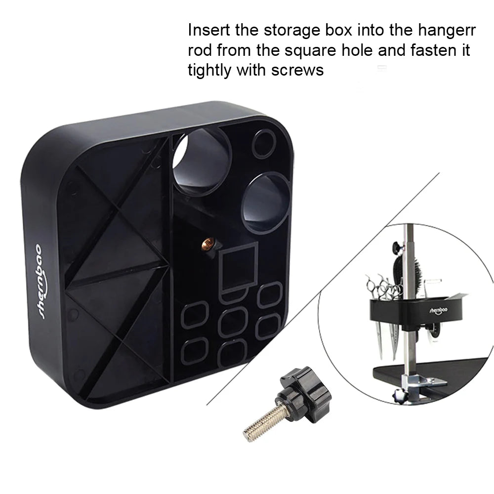 Dog Cat Supplies Table Scissors Dog Comb Boxes Plastic Storage Box On the bracket Pet Grooming Tools Brushes Organizer