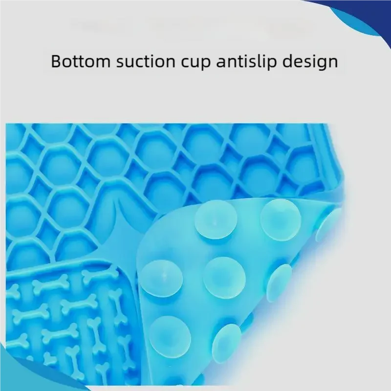 Pet Lick Silicone Mat Pet Slow Food Plate Dog Bathing Distraction Silicone Dog Sucker Food Training Dog Feeder Supplies for Dogs