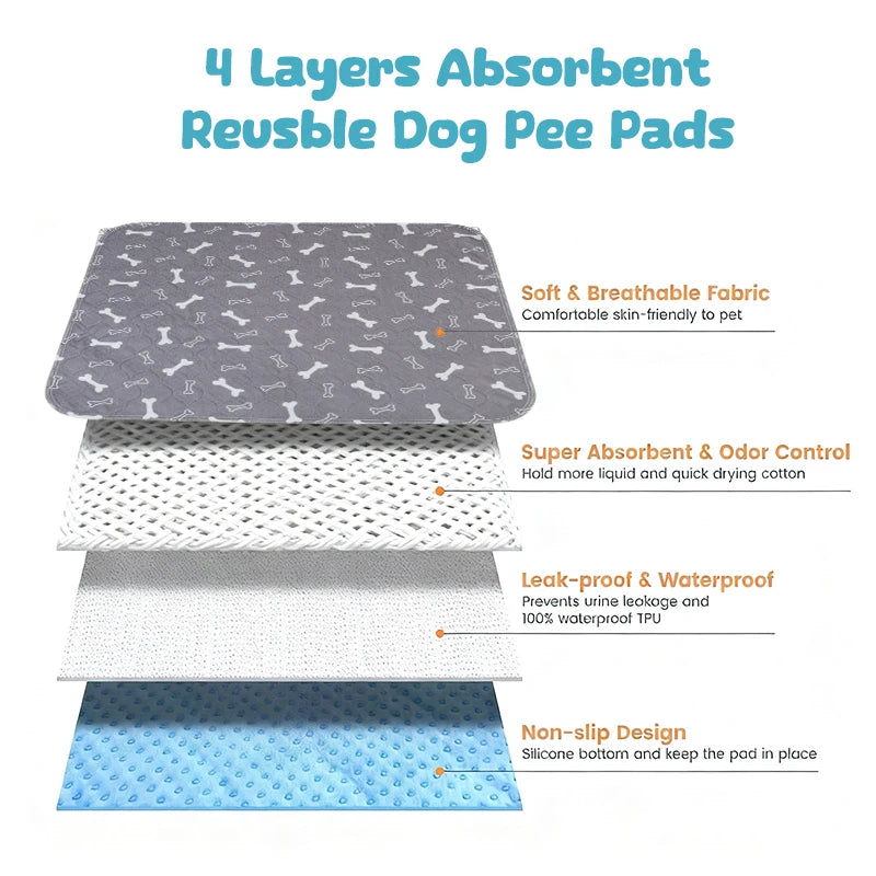Pet Pee Pads, High Absorption Printed Puppy Training Pads, Dog Diapers, Cat Care Mats,Leak-proof Waterproof Pet Supplies
