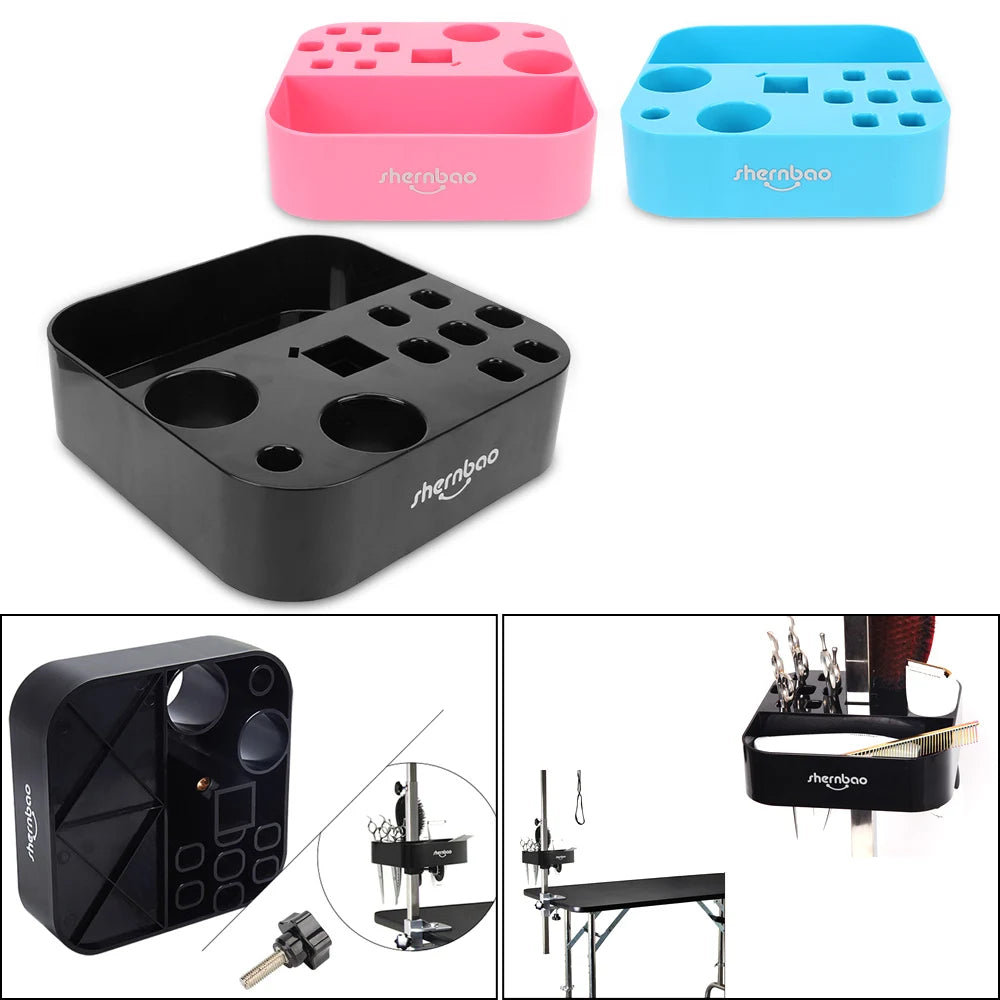 Dog Cat Supplies Table Scissors Dog Comb Boxes Plastic Storage Box On the bracket Pet Grooming Tools Brushes Organizer