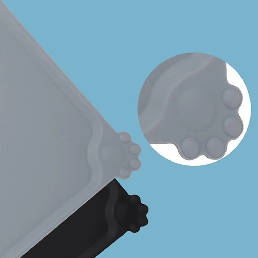 Pet Supplies Silicone Dog Bowl Mat with High Lips Non-Stick Waterproof Food Feeding Pad Puppy Feeder Tray Water Cushion Placemat