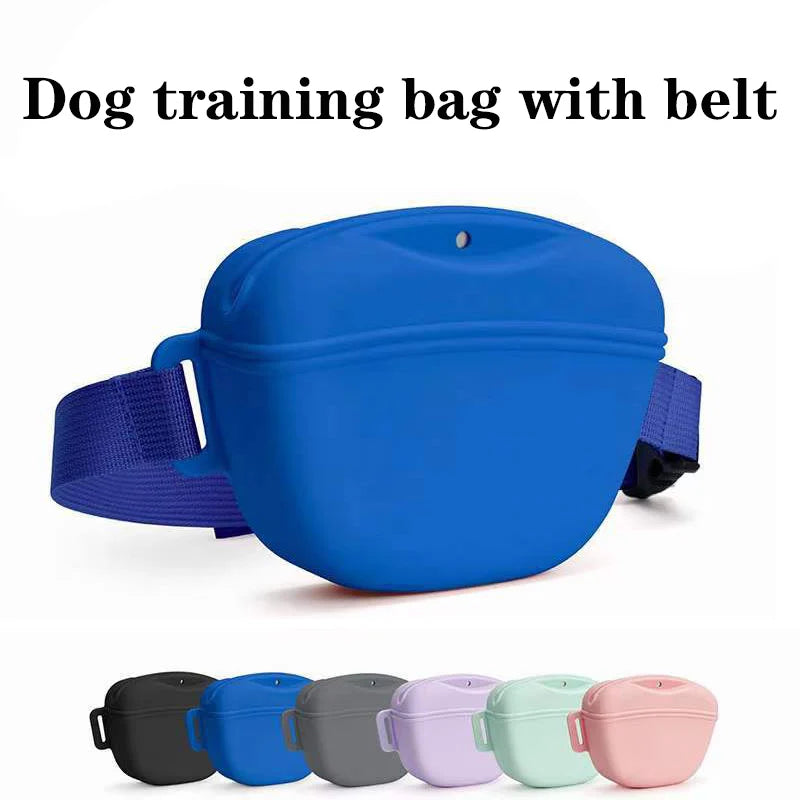Pet Supplies Silicone Dogs Treat Bag Pet Portable Dog Training Waist Bag Outdoor Feeder Puppy Snack Reward Storage Bag with Belt