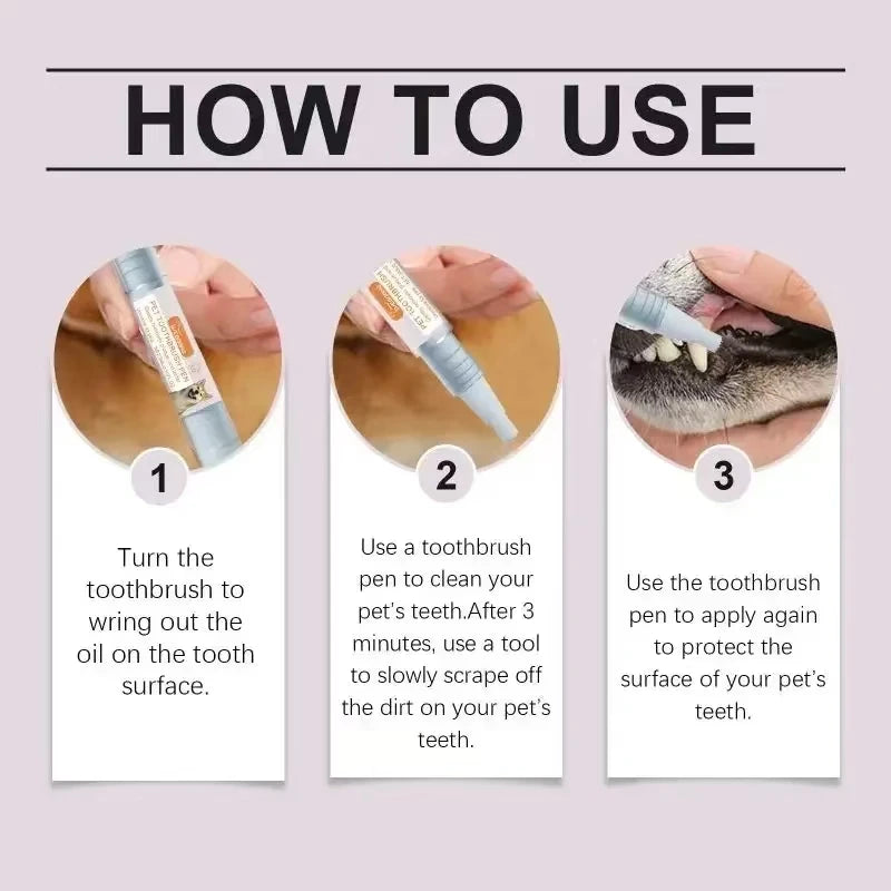 Pet Dental Pen dog Toothbrush Pen Teeth Cleaning Tool Fresh Breath Tooth Whitening Tartar Remover cat Oral Care pet supplies
