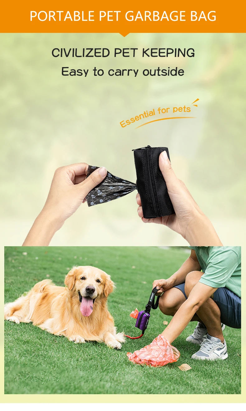 Portable Pet Waste Bag Storage Bag Dog Poop Bag Dispenser Dog Accessories Supplies Pet Dog Products for Dogs