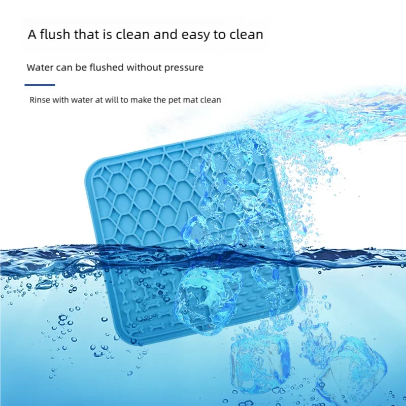 Pet Lick Silicone Mat Pet Slow Food Plate Dog Bathing Distraction Silicone Dog Sucker Food Training Dog Feeder Supplies for Dogs