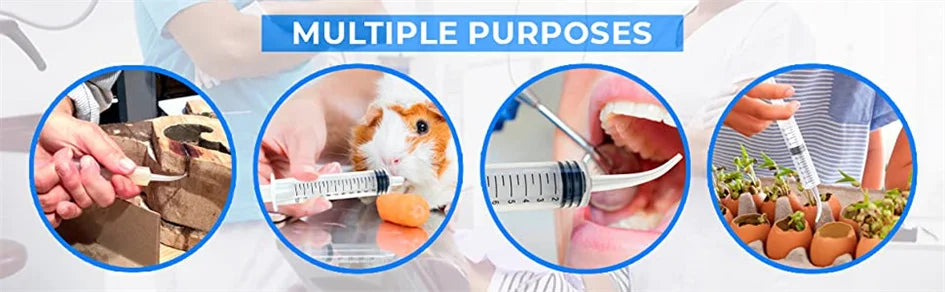 12ml Pet Feeding Syringes with Measurement for Small Dog Cats Puppy Kitten and Other Small Animal Liquid Syringe Feeder Supplies