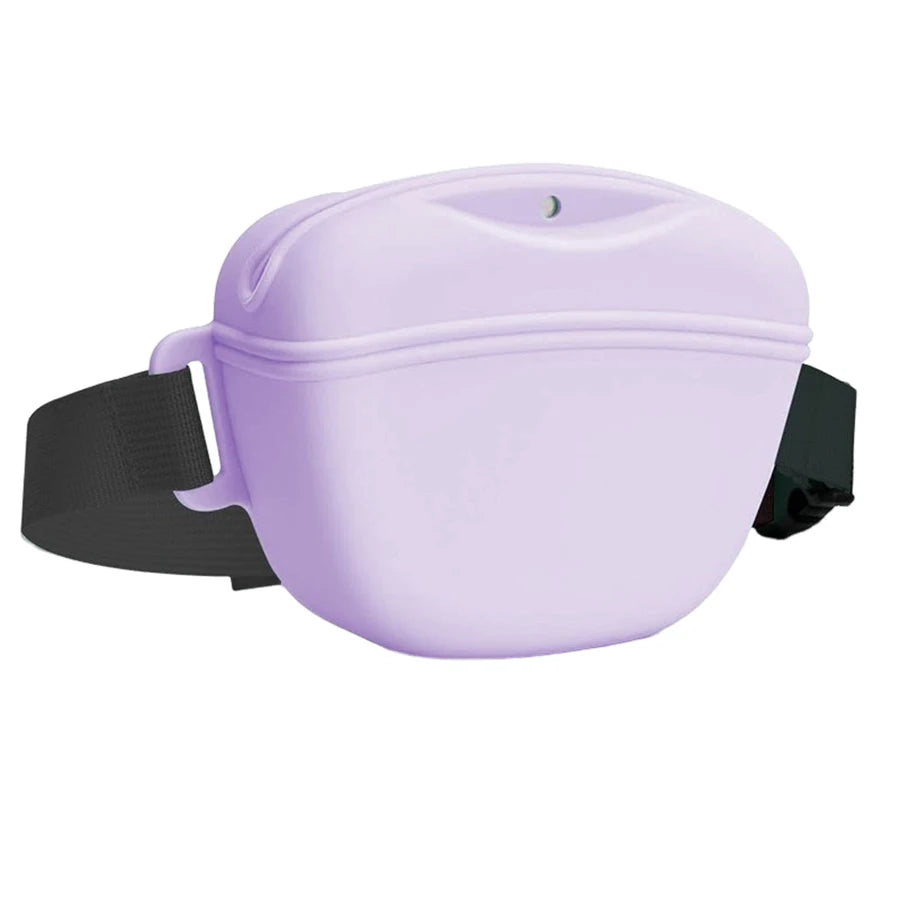 Pet Supplies Silicone Dogs Treat Bag Pet Portable Dog Training Waist Bag Outdoor Feeder Puppy Snack Reward Storage Bag with Belt
