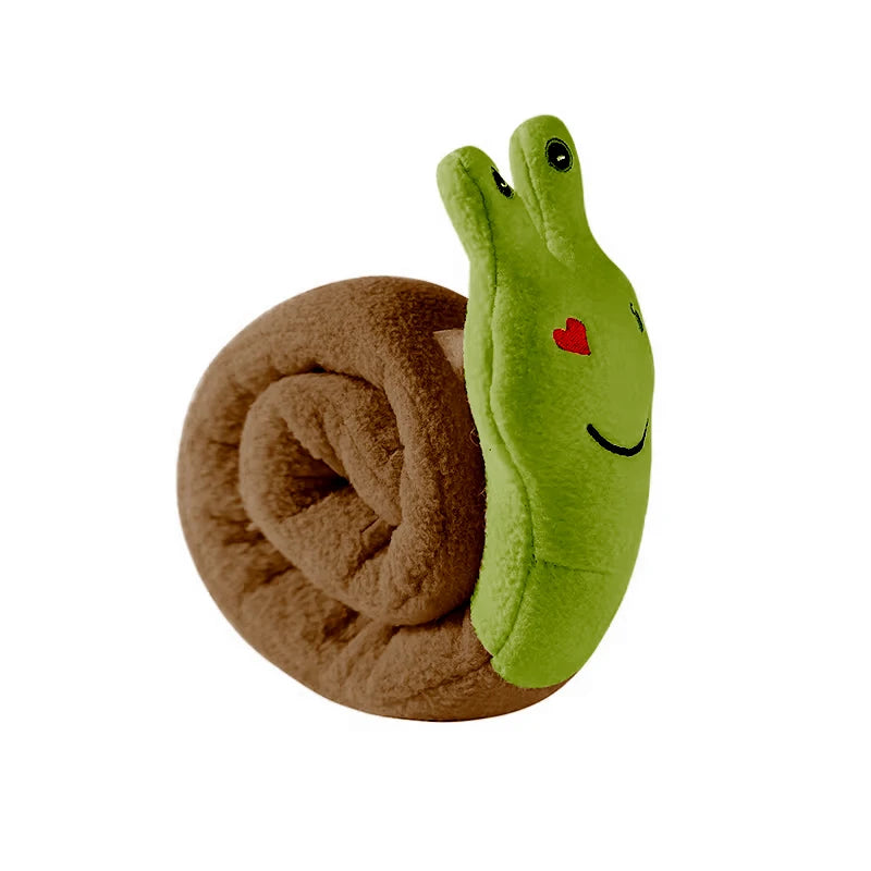 Dog Squeak Toys Pet Sniffing Tibetan Food Snail Plush Educational Toys Interactive Educational Toys For Cat And Dog Pet Feeder